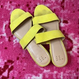 Yellow Target Sandals